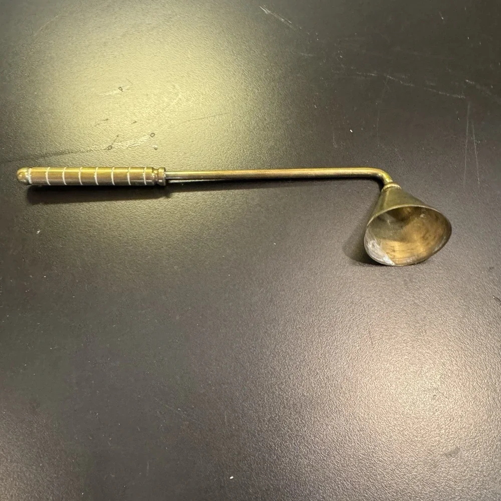 Old Brass Candle Snuffer Solid Brass Nice Patina 8.5